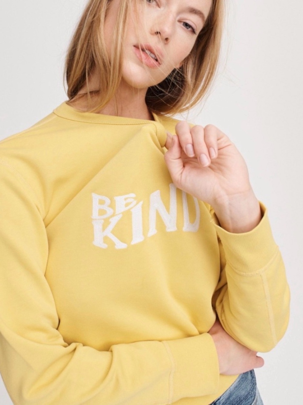 Rag & Bone Be Kind Yellow Sweatshirt Size XS